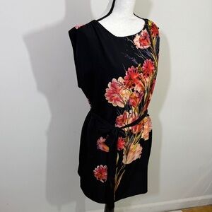Billie & Blossom. Black Floral Mini Dress